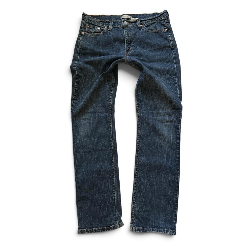 Levis 505 Womens Straight Leg Jeans Blue Indigo Denim Size 12M Y2K Western